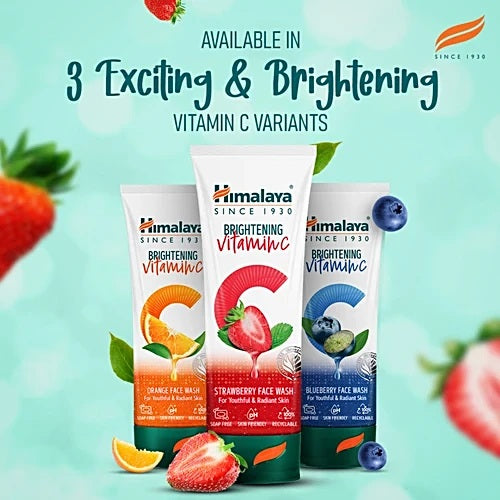 Himalaya Brightening Vitamin C Strawberry Face Wash, 100 ml