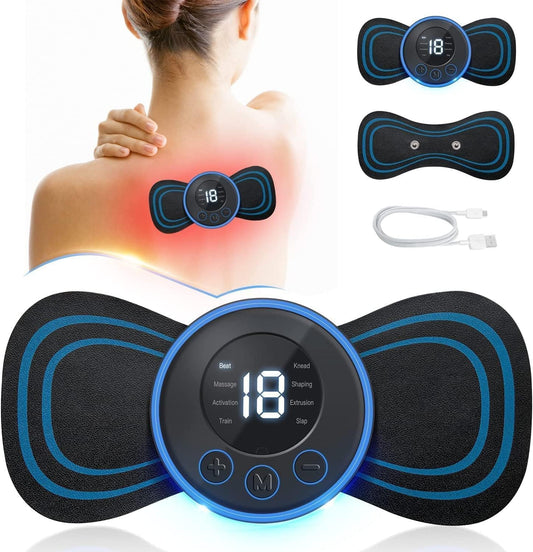 Butterfly Electric Massager for Pain Relief, Slimming & Muscle Relaxation | Portable, Rechargeable, Mini Body Massager for Neck, Shoulder, Back, Arms & Legs
