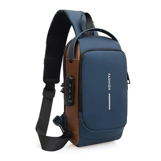 Anti-Theft Sling Bag with USB Charging Port, Waterproof Crossbody Chest Bag for Men & Women (Fits 7.9" Tablet, Multi-Pocket Design, Adjustable Strap)