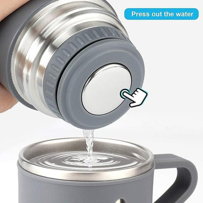 Vacuum Flask Bottle with Cup Set 500ml (Grey)