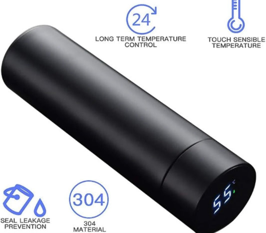 Stainless Steel Digital Temperature Water Bottle, 500 mL