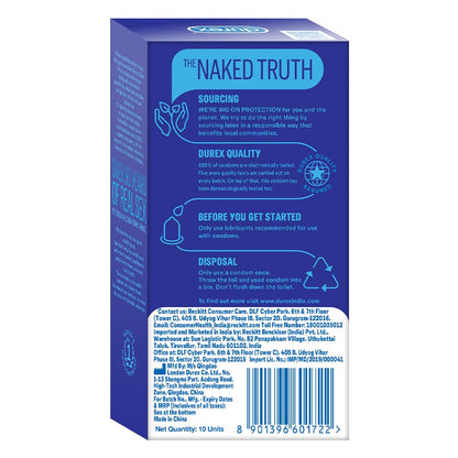 Durex Close Fit Invisible Condoms for Men - 10s | Ultra Thin Condom