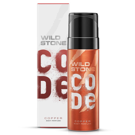 WILD STONE CODE Copper Long Lasting No Gas Body Perfume Spray for Men, 150Ml