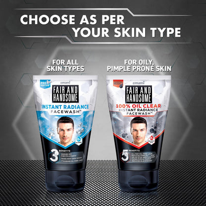 Fair And Handsome 100% Oil Clear Instant Radiance Face Wash™, 100g