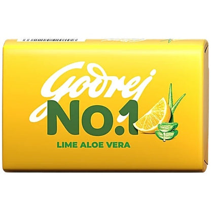 Godrej No.1 Lime & Aloe Vera Bathing Soap, 100 g ( Buy 4 get 1 free )