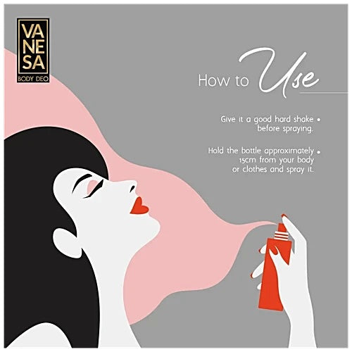 Vanesa Shero Deodorant Body Spray - Refreshing Fragrance, 150 ml