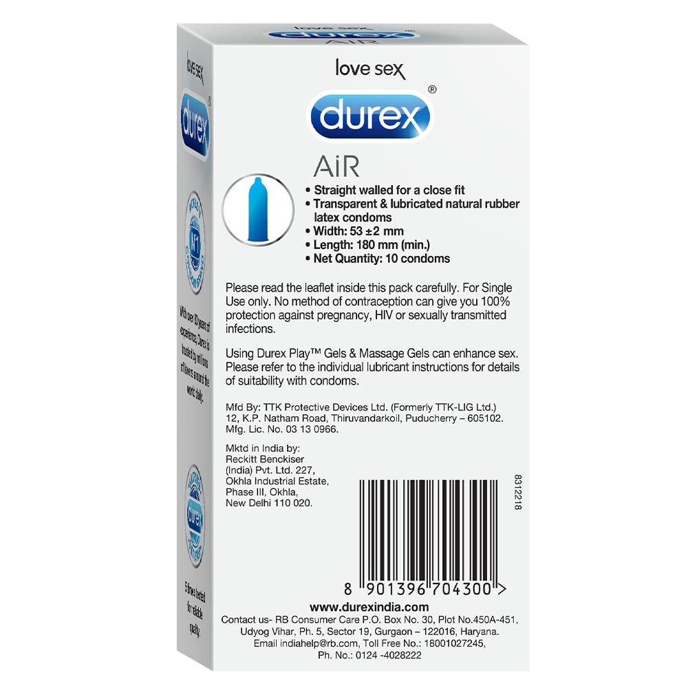 Durex Air Condoms | Ultra Thin Condom,10s