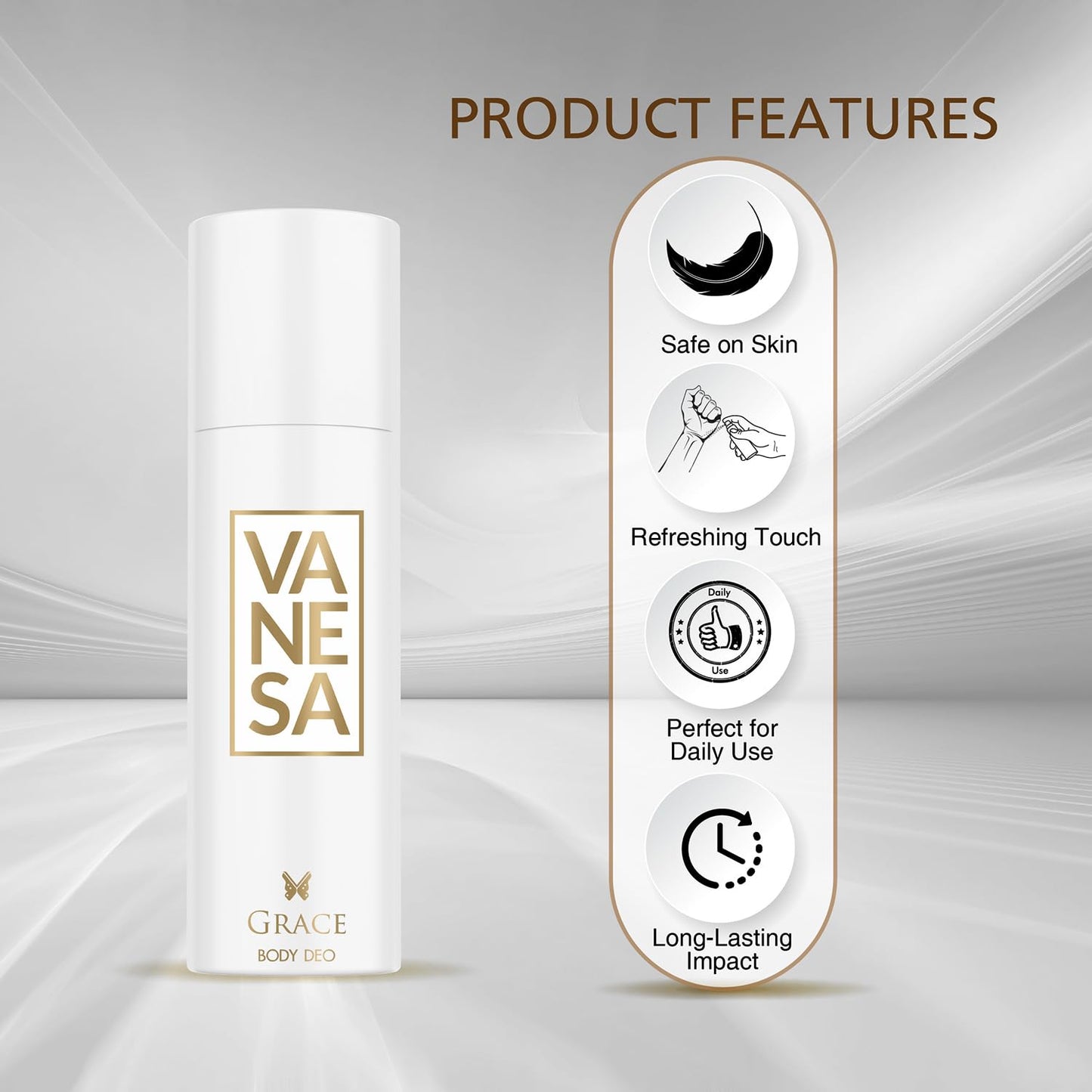 VANESA Grace Deo - 150ML | Long Lasting Deodorant Spray For Women