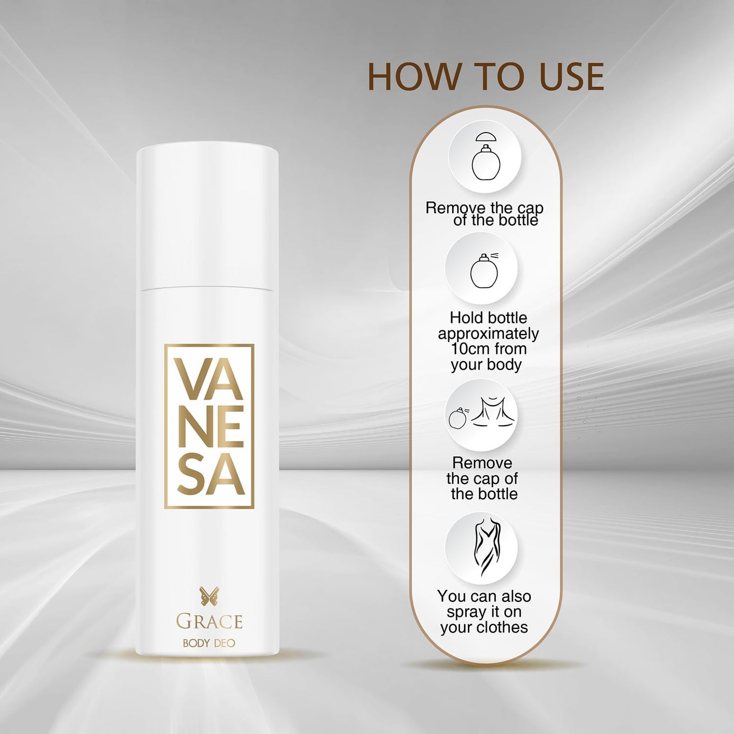 VANESA Grace Deo - 150ML | Long Lasting Deodorant Spray For Women
