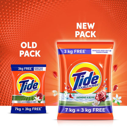 Tide Plus Double Power Detergent Washing Powder Jasmine & Rose 7kg + 3kg FREE