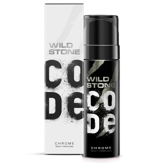 Wild Stone Code Chrome No Gas Body Perfume for Men, Long Lasting Masculine Fragrance for Office Wear - 150ml