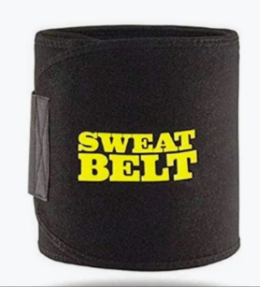 Sweat Belt-Anti-Slip Slimming Belt for Men & Women | Sweat Belt for Workout, Back Support, Weight Loss & Posture Correction Black
