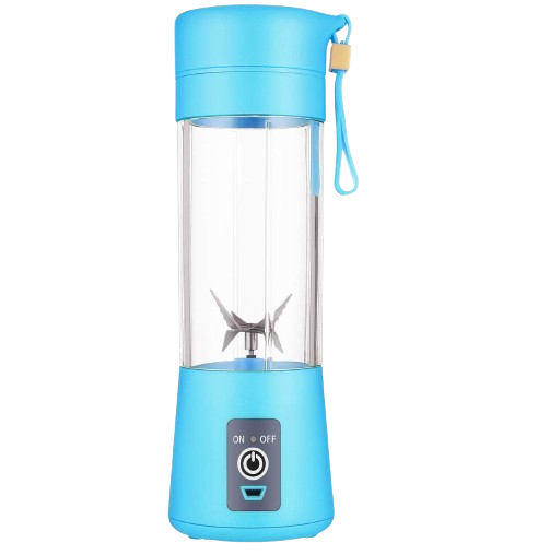Plastic 6 Blade Portable Electric Mini Usb Juicer Hand Juicer (Blue)